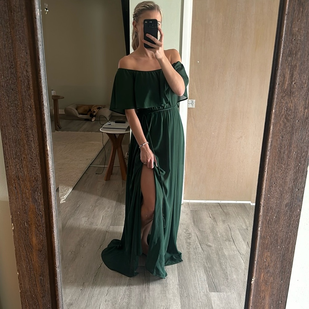 Forest green dress